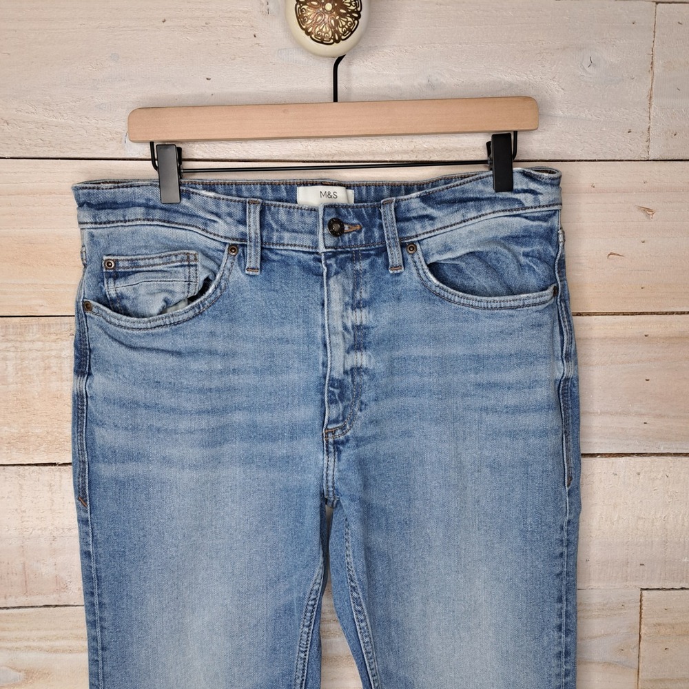 Vintage Energy Rugged Normcore Marks And Spencer Men's Jeans 34/33 Slim Fit
